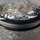 Antique Silver Cherub Top & Glass Powder Jar 1910