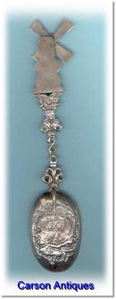 Antique Silver Dutch Windmill Spoon c 1895
