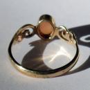 English Opal Dress Ring with scrolled shoulders
