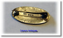 CHARLES HORNER Silver & Floral Enamel Oval Brooch 1913