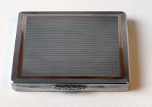 Vintage English Silver and Gold Mirror Compact by Mappin & Webb 1949