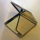 Vintage English Silver and Gold Mirror Compact by Mappin & Webb 1949