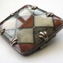 Antique Victorian Scottish Agate Pebble Brooch 1870
