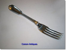 Antique Silver Fiddle Thread Table Fork