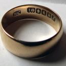 Antique Scottish 18k Gold Wedding Band 1916