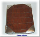 English Edwardian Crocodile & Silver Wallet /Purse