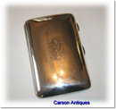 Antique English Silver Curved Cigar Case