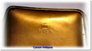 Antique English Silver Curved Cigar Case