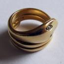 Antique Irish Dublin 18k Gold 3 coil Snake/Serpent Ring 1880