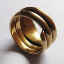 Antique Irish Dublin 18k Gold 3 coil Snake/Serpent Ring 1880