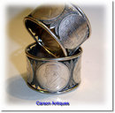 Pr Antique South Africa Silver Kruger 1-Shilling Napkin Rings 1894 1897