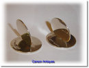 Sterling silver Pair of Menu / Place Card Holders made by Sampson Mordan & Co of Chester 1904