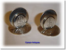 Sterling silver Pair of Menu / Place Card Holders made by Sampson Mordan & Co of Chester 1904