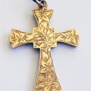 Antique English 9k Rose Gold Cross 1905