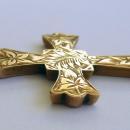 Antique English 9k Rose Gold Cross 1905