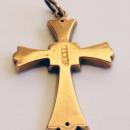 Antique English 9k Rose Gold Cross 1905