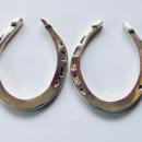 Pr Vintage English Silver Horseshoe Napkin Rings 1948