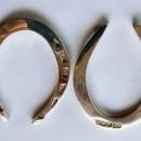 Pr Vintage English Silver Horseshoe Napkin Rings 1948