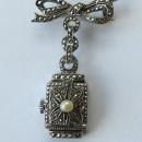 Ladys Vintage Bucherer Silver / Marcasite Pendant Fob Watch