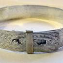 Fantastic Vintage English Silver Belt Bangle / Bracelet 1946 Chester