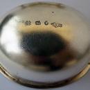 Set 4 Antique English Silver Gilt Grape Vine Leaf Salt Cellars in Case 1875