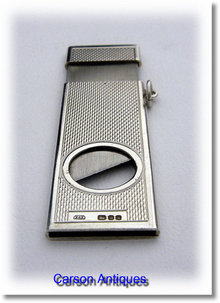 A Fine Hand Made Silver & Steel Cigar Cutter