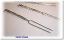 4 x Rare Antique Two Pronged Forks for shellfish, snails, or hors-d'oeuvre circa 1810