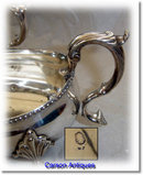 Pr Antique late 19th Century Large Silver plated Sauce Boats