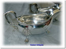 Pr Antique late 19th Century Large Silver plated Sauce Boats