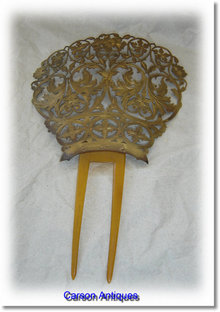 Antique Spanish Mantilla Wedding Hair Comb 1870