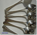 Antique English Old English Silver Tablespoons 1897