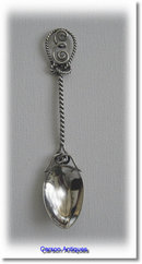 Antique English Victorian Silver Barley Twist Stem Tea Spoon 1893