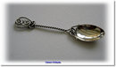 Antique English Victorian Silver Barley Twist Stem Tea Spoon 1893