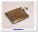 Antique Silver Envelope Stamp Case 1905