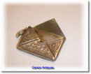 Antique Silver Envelope Stamp Case 1905