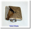 Antique Silver Envelope Stamp Case 1905