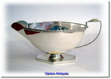 Art Deco English Silver Mint Sauce Boat