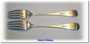 Pr Antique English Silver Old English Dessert Forks 1792