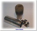 Antique English Silver Travelling Shaving Brush