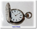 1890 Miniature Swiss Silver Half Hunter Pocket Watch