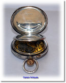 1890 Miniature Swiss Silver Half Hunter Pocket Watch