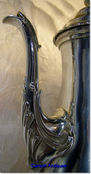 Antique English Silver Bellied Coffee Pot 1918