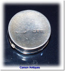 Antique English Edwardian Silver and Blue Enamel Pillbox 1908
