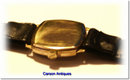 Vintage Gents 9k Gold Cushion Shaped Strap Watch 1965
