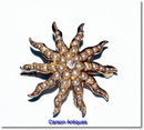 Antique Gold, Pearl & Diamond Sunburst Brooch 1870
