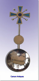 Retro English Silver & Enamel Cross Spoon 1971