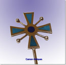 Retro English Silver & Enamel Cross Spoon 1971