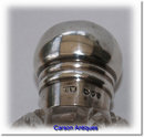Antique Silver & Crystal Scent - Perfume Bottle 1891