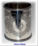 Antique English Victorian Silver Christening Mug 1868