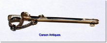 Vintage British Silver & Enamel Royal Navy Dress Sword Brooch
